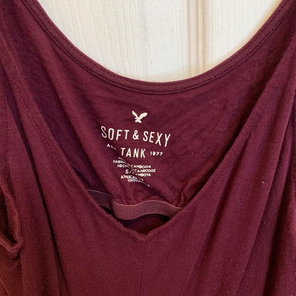 Soft & Sexy Maroon Soft Tank Top Size S AE - Picture 3 of 4